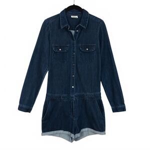 Noisy May Dark Denim Romper - Chic & Casual